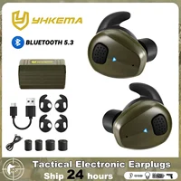 NEW YHKEMA Tactical Bluetooth Earbuds Shooting Headphones, Electronic Hearing Protectors for Shooting Training, Outdoor Hunting 1
