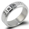 ARMY Jimin Jung Kook V J-HOPE Jin Rap Monst SUGA Rm Rhinestone Titanium Steel Finger Ring Inner 18mm Original Kpop Jewelry Gifts 2