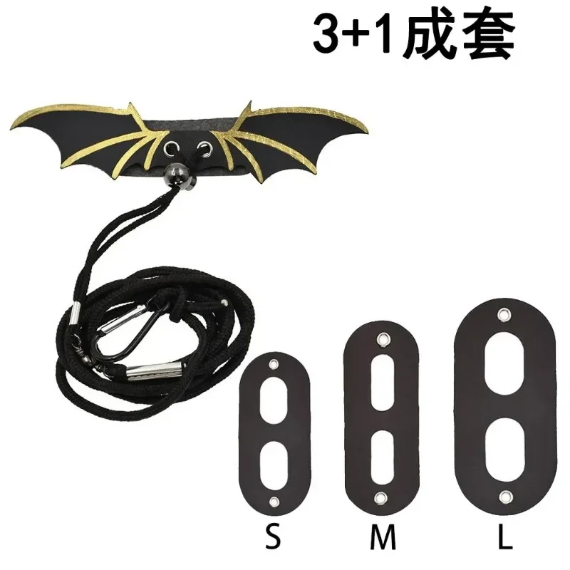 Adjustable Bearded Dragon Leash with Bat Wings Soft Leather Lizard Harness for Amphibians and Other Small Reptile Pet Supplies