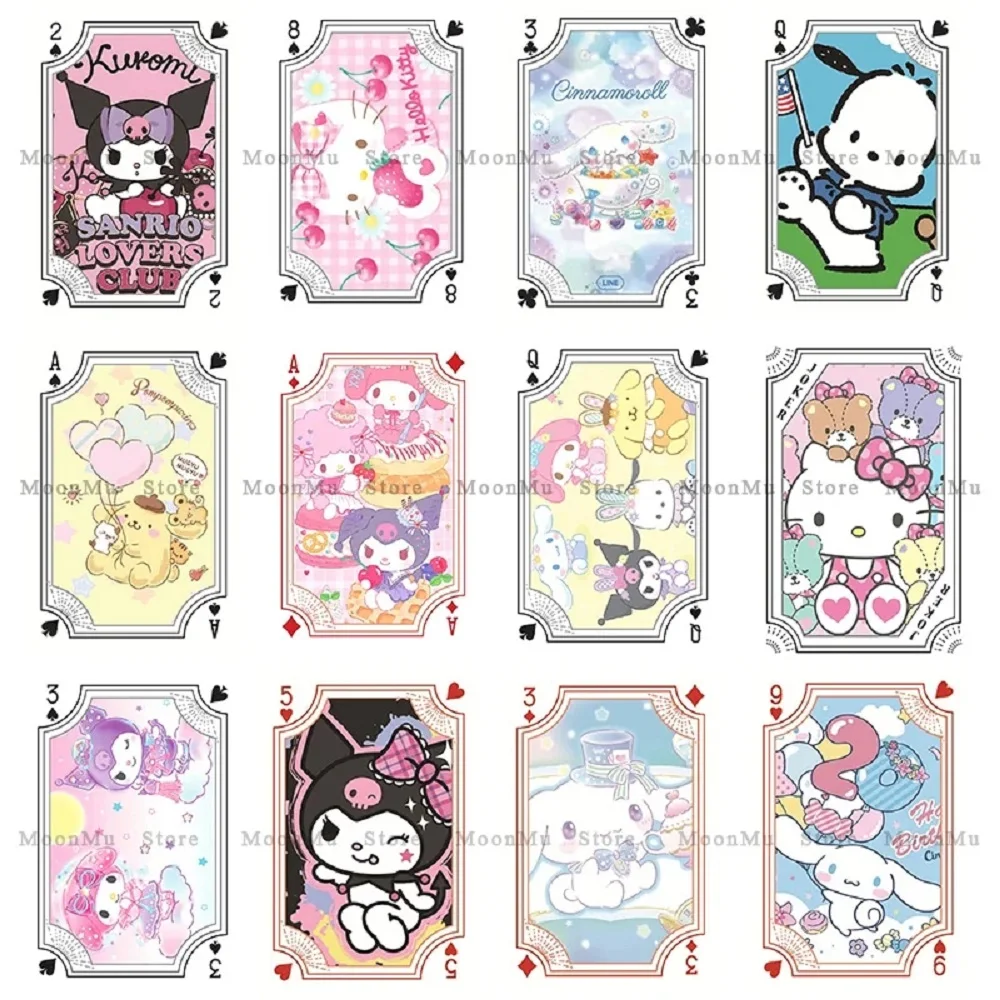 Sanrio Kuromi Playing Card Cute Cartoon Anime Cartoon Kawaii Print Playing Card Entertainment Card Toys for Boys and girls Gifts 2