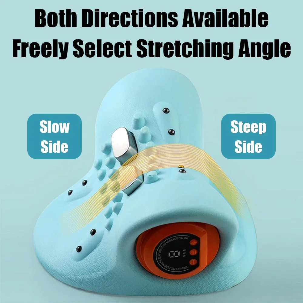 Electric Cervical Massager Neck Stretcher Chiropractic Traction Head Acupoint Ma
