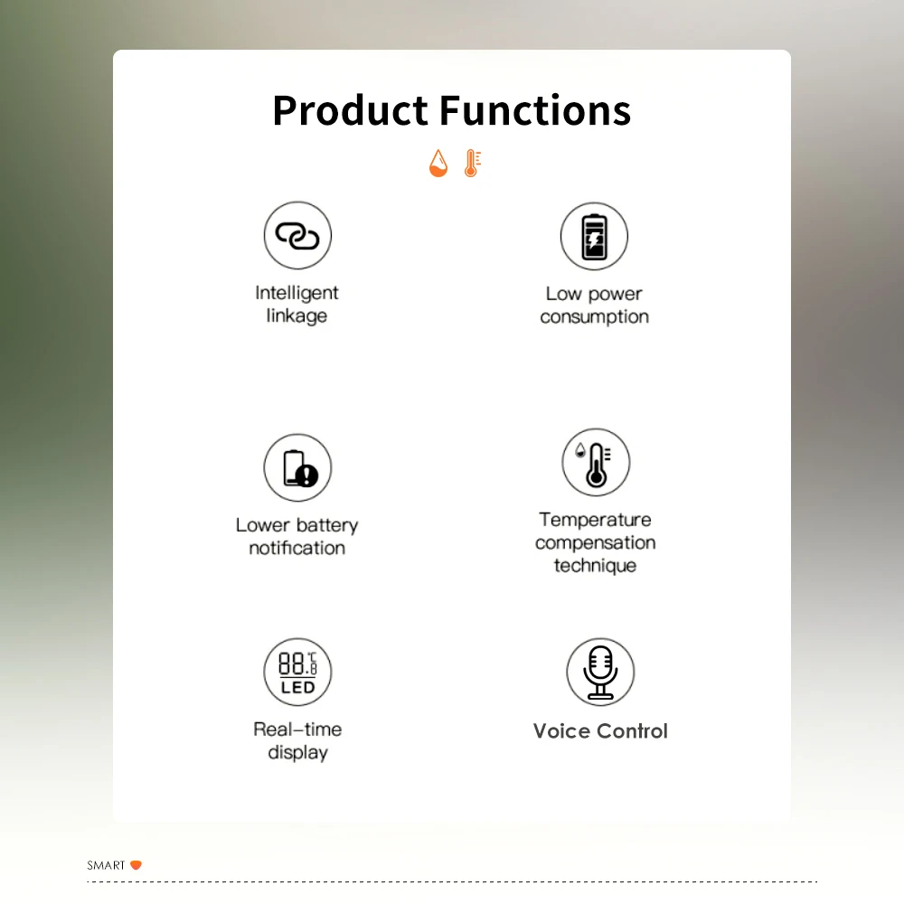 Description Picture 3 of itemTuya Zigbee / WiFi Smart Temperature Humidity Sensor Indoor Hygrometer APP Remote Monitor Var Smart Life Works With Alexa Google