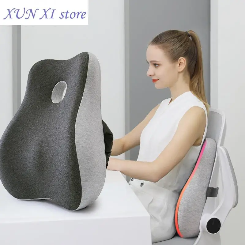 

Memory Foam Office Chair Cushion Car Seat Support Waist Pillow Massage Lumbar Orthopedic Pillow Buttock Coccyx Cushion Back Pads