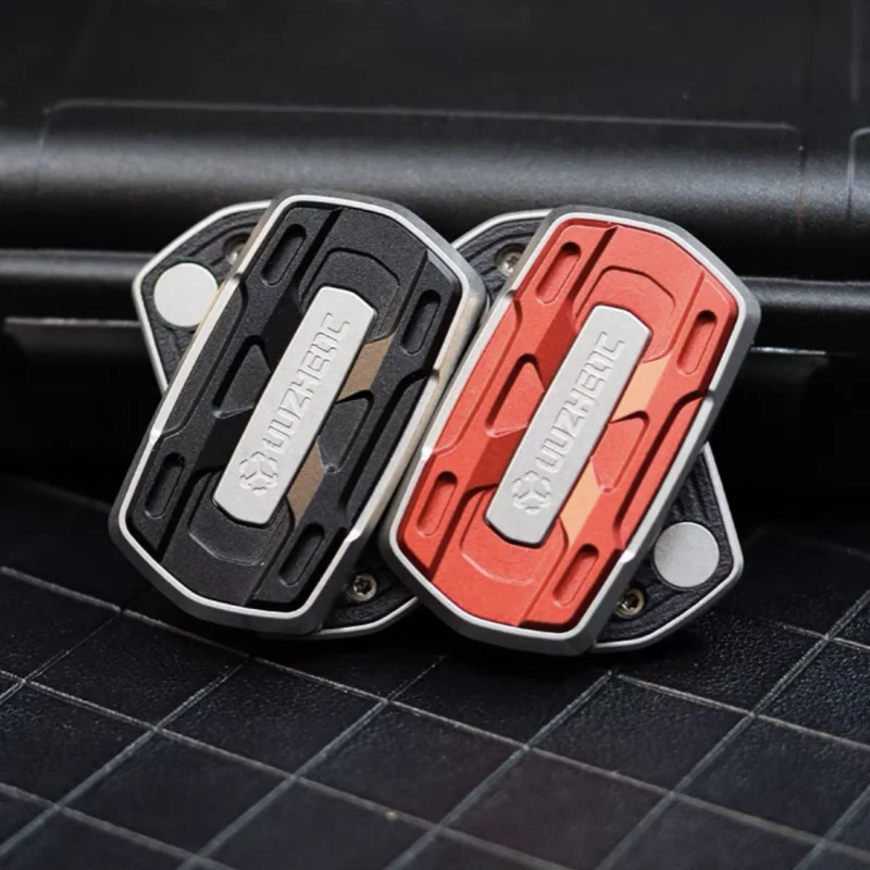 EDC JUZHEN Unlimited Fidget Pushing Slider Anxiety Stress Relief Crisp Sound Metal Spinner Decompression Fingertip Push Card Toy