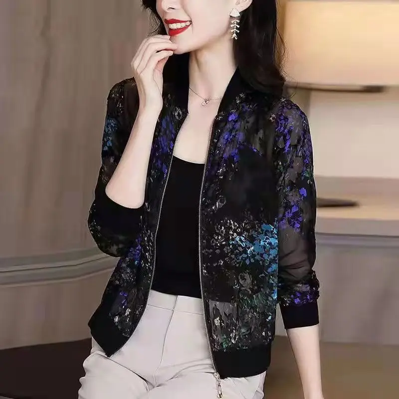 cámara Cuota de admisión Inquieto Chaqueta fina de manga larga para mujer, cazadora básica de béisbol con  cremallera, color negro y terciopelo dorado, talla grande 5XL, 2022 _ -  AliExpress Mobile