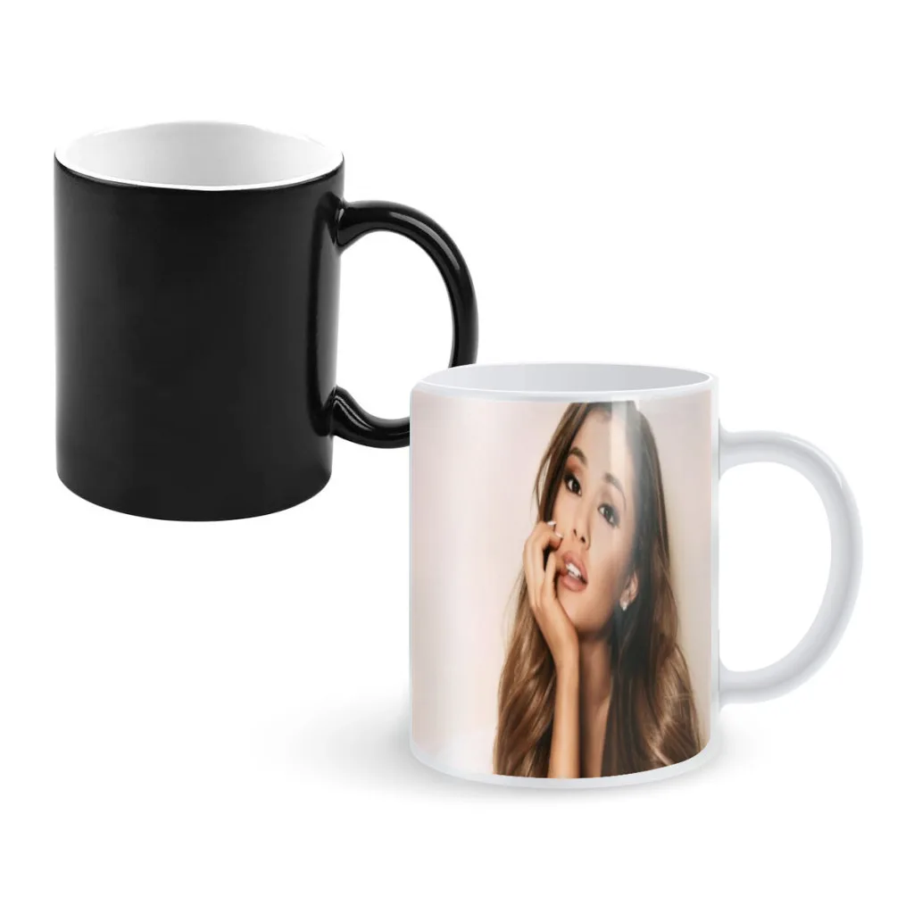 아름다운 아리아나 G-Grande 크리에이티브 체인지 세라믹 머그잔, 열 노출 커피 컵, 아침 식사 컵, 친구 선물 