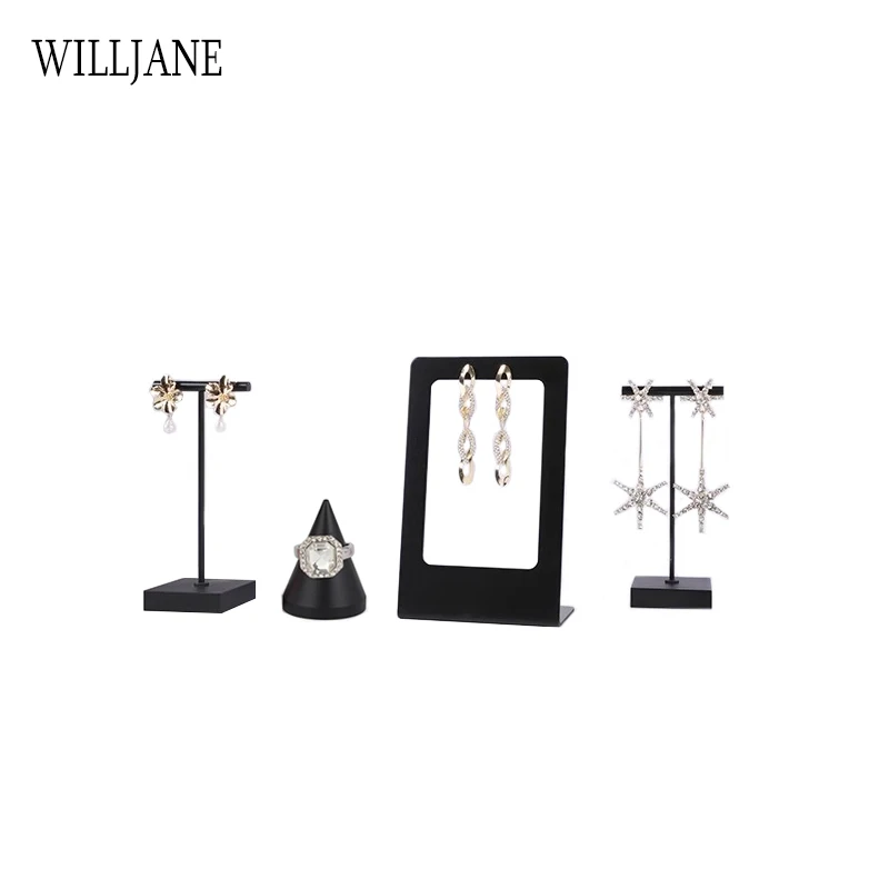 Metal Earring T Bar Stand Titular de exibição de anel de jóias Cone Eardrop Hanging Storage Decoração Durável Organizador de Orelha Durável