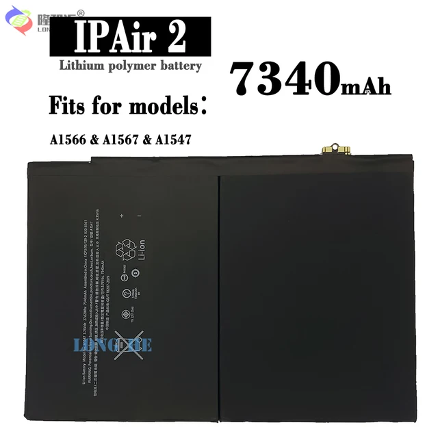 Batterie de Rechange Li-polymère A1547 pour Apple iPad Air 2 iPad