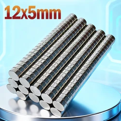 Powerful Neodymium Round Magnets - 12x5mm Permanent Magnetic Accessories (50pcs)