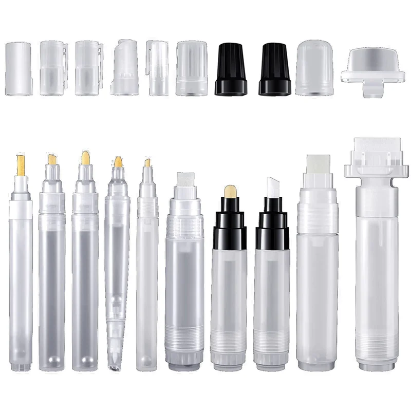 

10 Pieces Refillable Paint Pens Empty Pen Rod Paint Markers