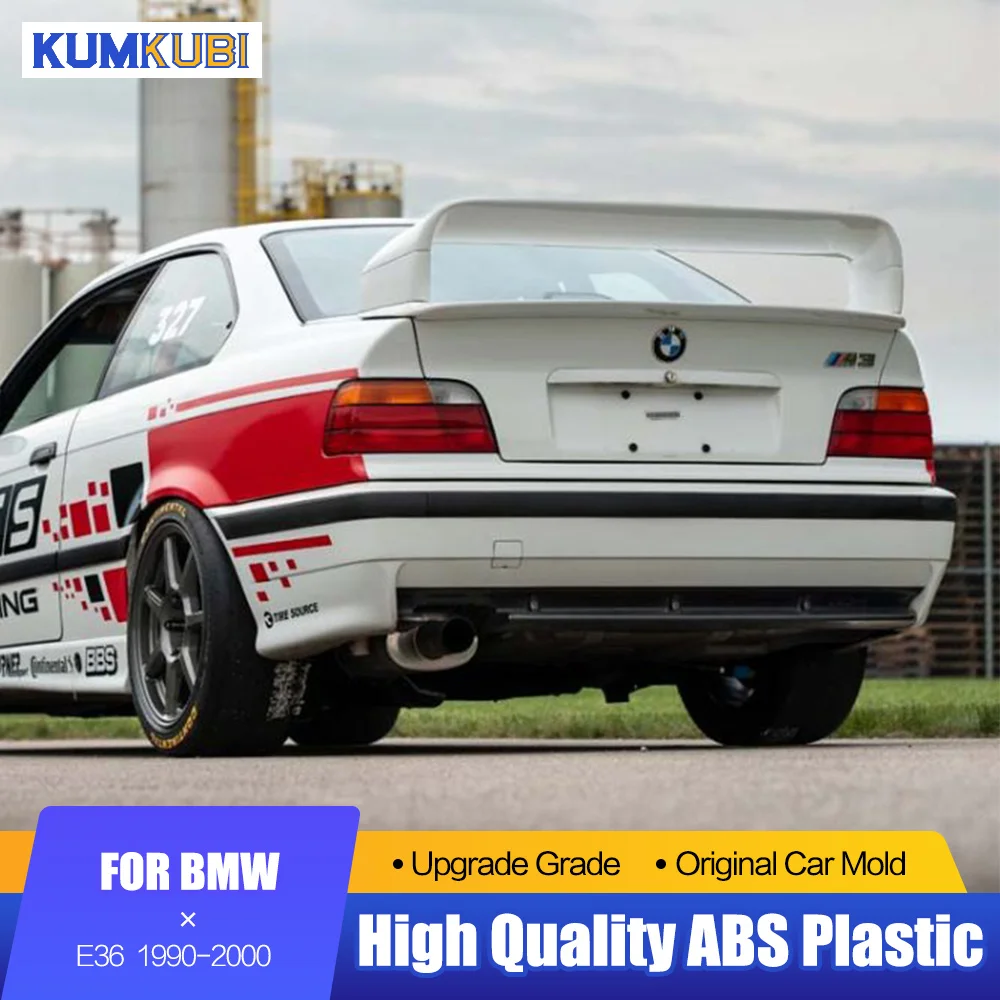 Per Bmw E36 M3 Spoiler 1990-2000 Bmw Serie M3 Gt Style Spoiler E36 Series 3 Coupe Abs Plastica Materail Spoiler Nero