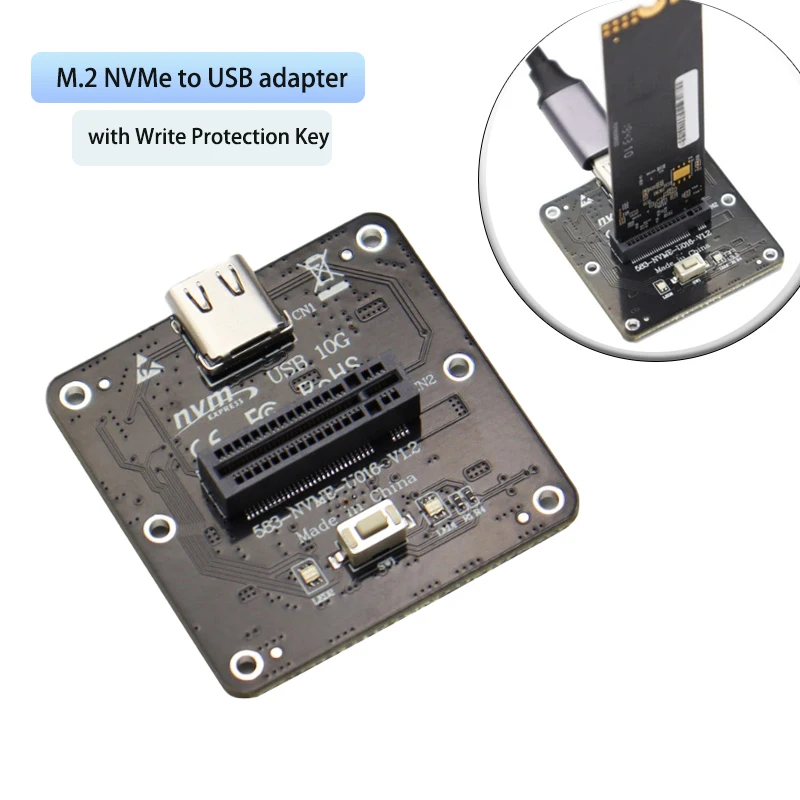 Adattatore NVMe M.2 A USB 3.1: Scheda Per SSD Portatile, 10 Gbps, Plug-and-play, Per 970/960 Series
