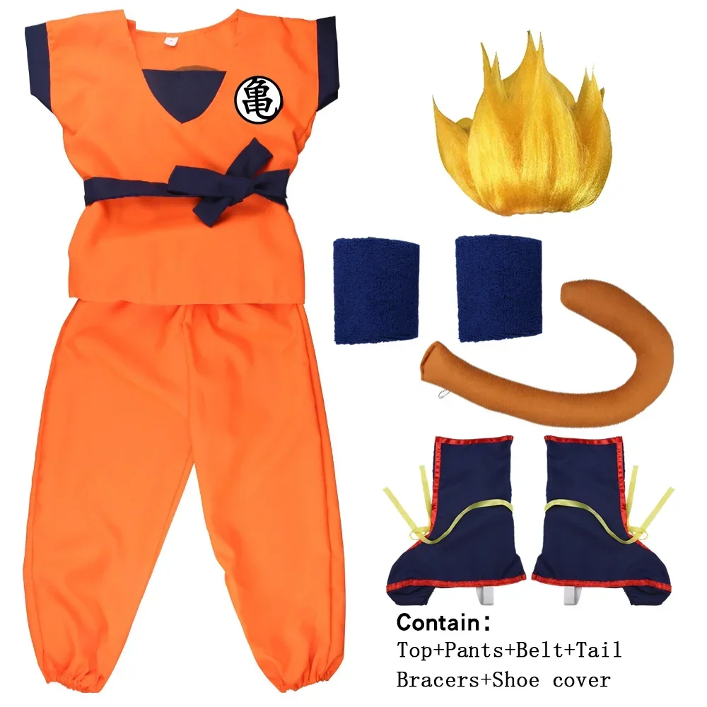 Kids Anime Son Goku Cosplay Costumes Krillin Training Clothes Superhero Outfits - Picture 17 of 21