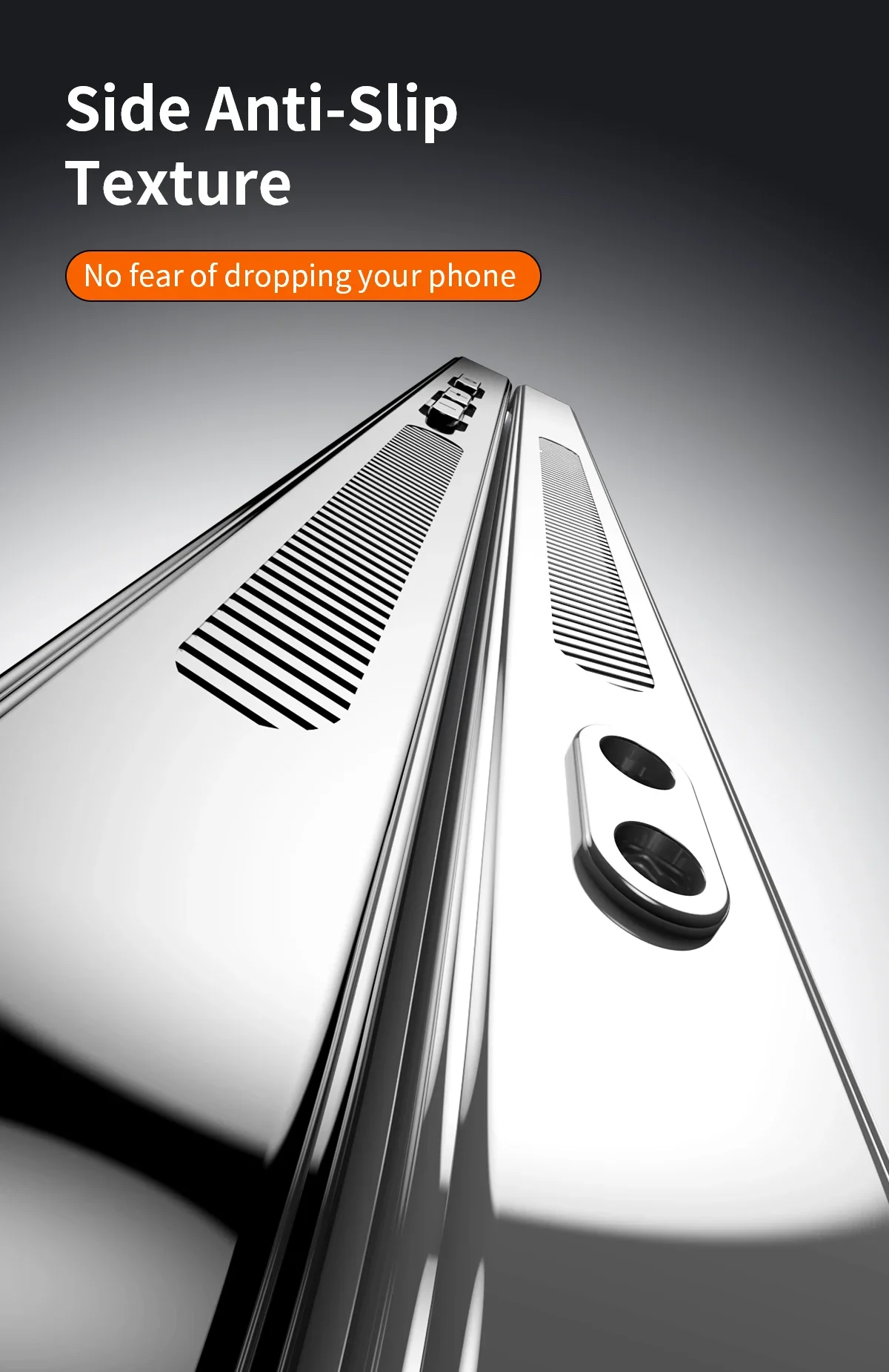 Luxury Straight Edge Magnetic Plating Flash Charge Case