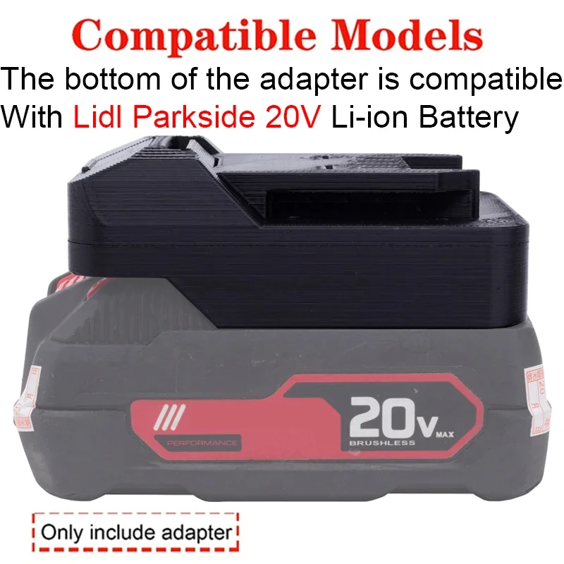 Battery Adapter/Converter for Lidl Parkside X20V Li-ion tools to