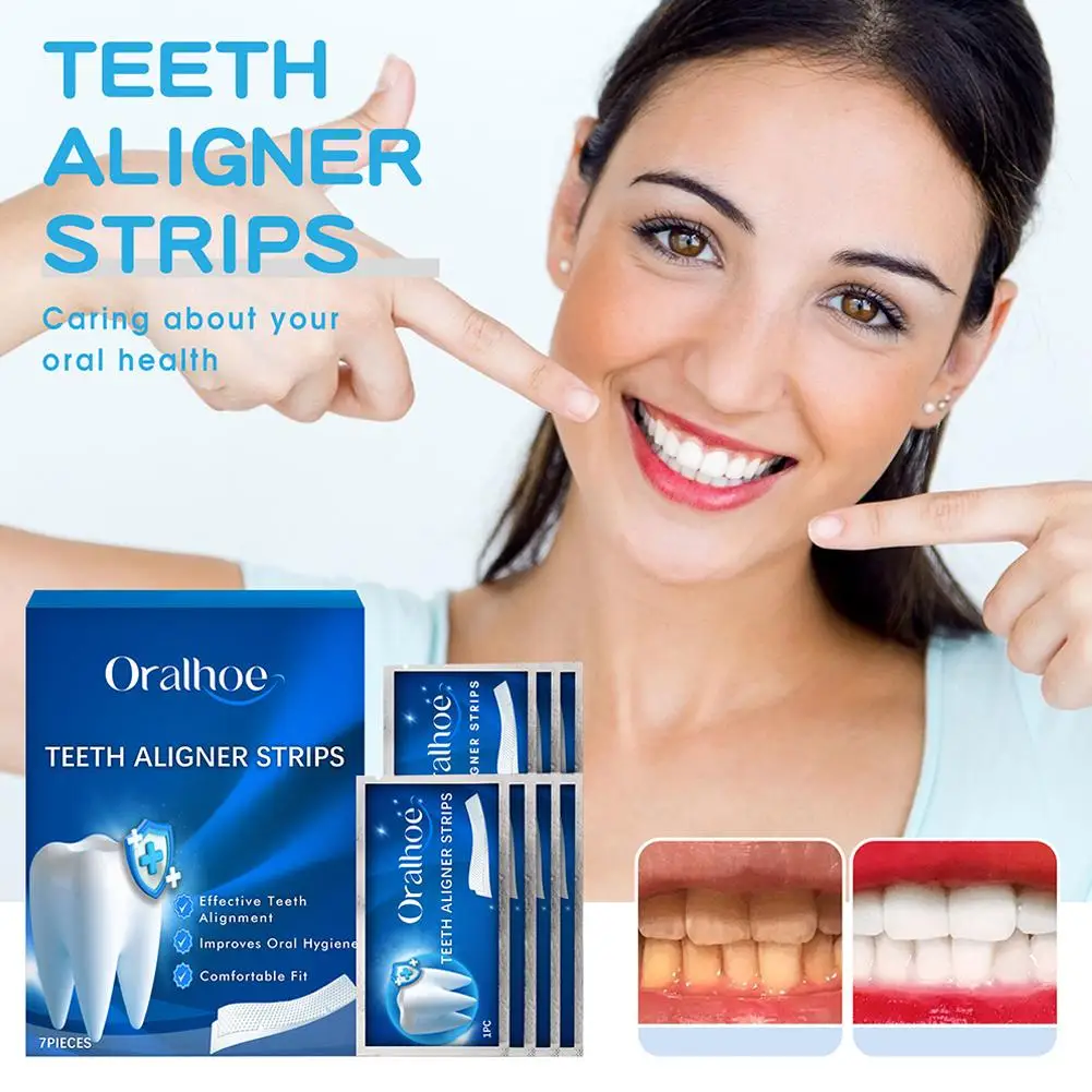 

7 Sheet/Box Teeth Aligner Strips Dental Articulating Whitening Paper Materials Strips Double-sided Teeth Tools Dentist G0L3