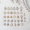 5pcs 2023 Newset Nails Accessories Zircon Metal Golden Luxury Design Nail Charms Japan Korea  Nail Decoration of Pendant gem 1