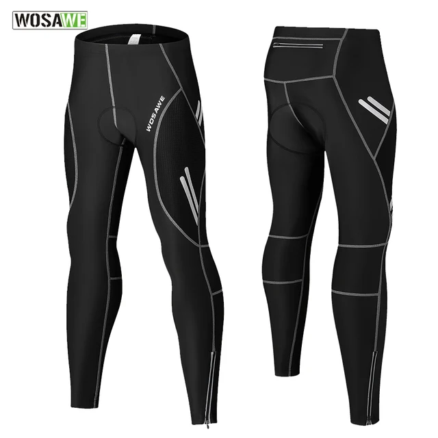 WOSAWE Men's Motorcycle Leggings With CE Pads | Protective Pants For MTB, Cycling, Running, Gym