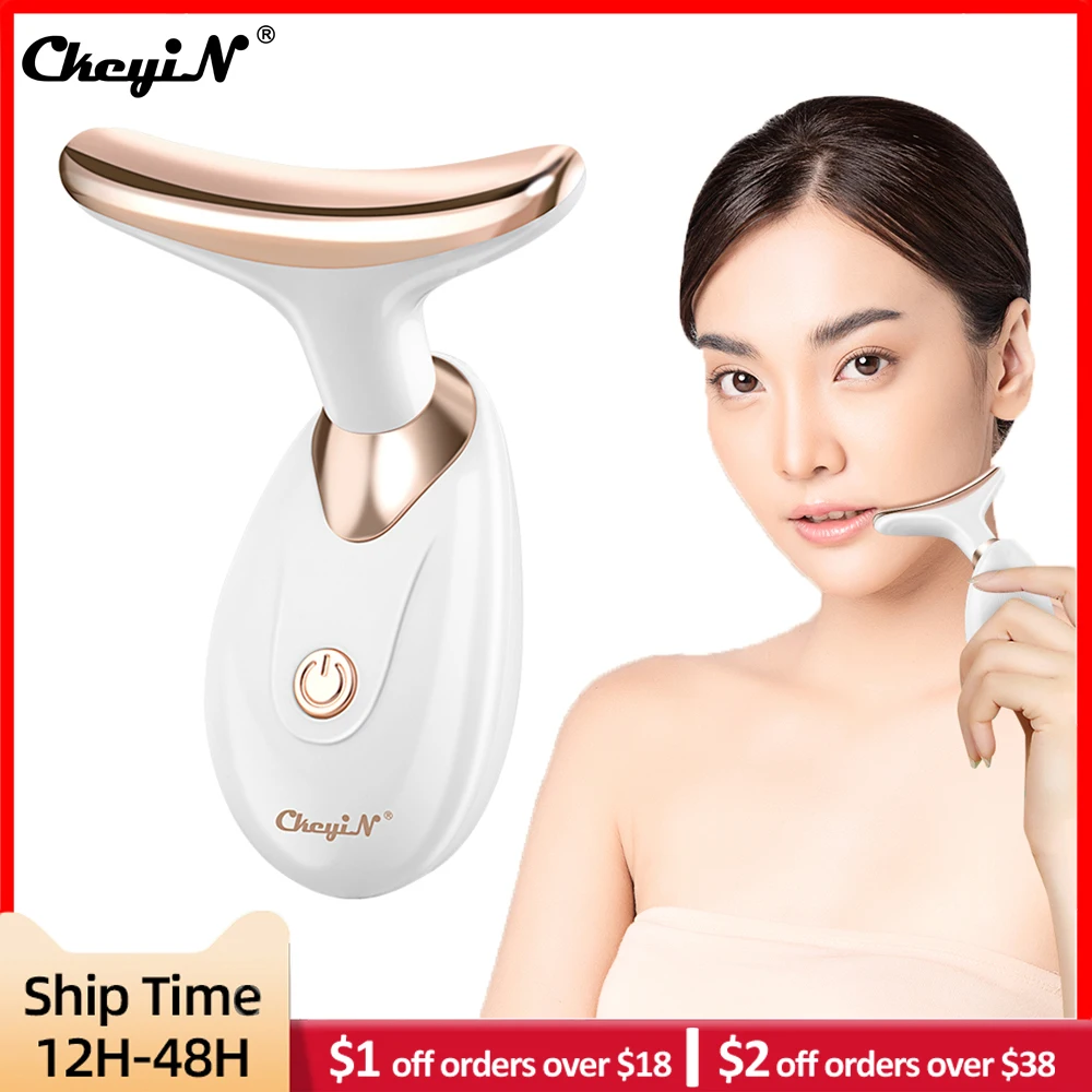 CkeyiN Face Neck Lifting Machine Beauty Device High Frequency Vibration Massager Reduce Double Chin Anti Aging Wrinkle Removal 33khz 100w digital ultrasonic vibration generator used ss vibro screen machine flow thru separator for flour impurity removal