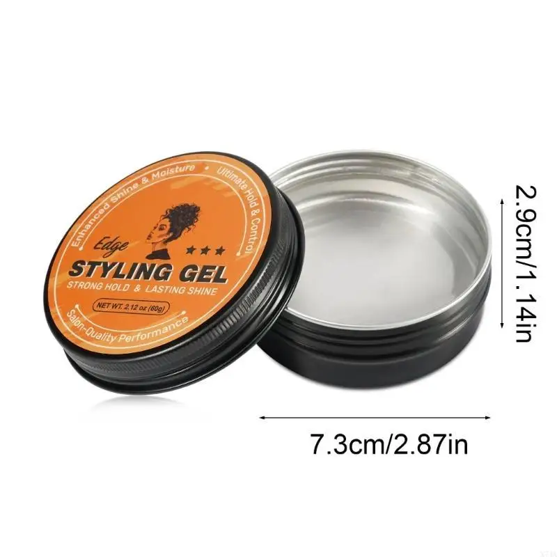 60g Hair Styling Gel Defining Styling Gel Strong Hold Hair for Curly X7JA
