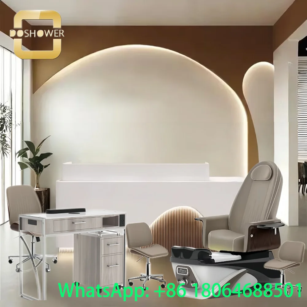 Autofill Pedicure Chair Seat Cover Package With Manicure Pedicure Chair Package For LED Lighting Throne Spa Chairs