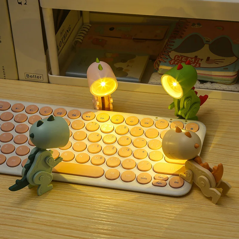 

Cute Cartoon LED Cute Small Dinosaur Small Desk Lamp Decorative Lamp Study Bedroom Ambient Light Desktop Decorations RoomDecor