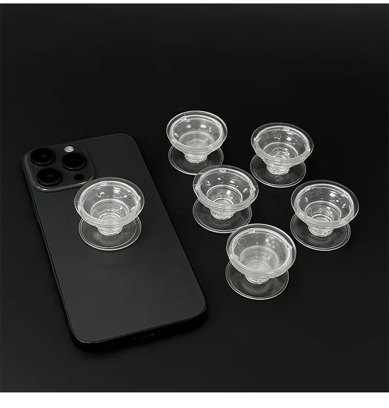 Premium Transparent Socket Folding Phone Stand - Enhanced Grip and Versatile Design