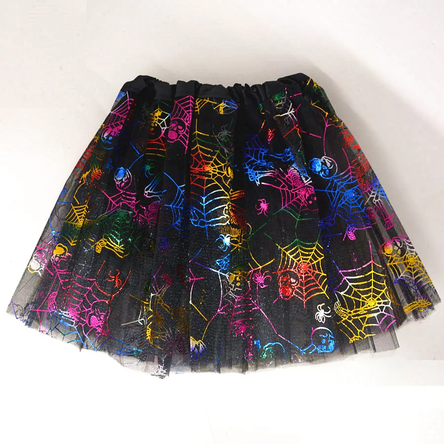 Horrible Scary LED Glowing Light Up Kids Girls Spider Web Cobweb Skirt Tutu Cosplay Carnival Party Fancy Costume Bag Halloween cosplay costume halloween dress outfit animal tutu skirt outfit