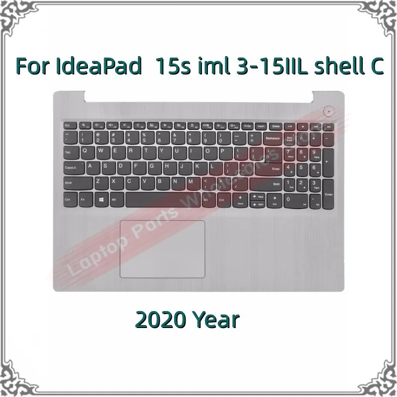 

98% New Laptop Shell C Keyboard Case For Lenovo IdeaPad 15s Iml 3-15IIL With Shell C Cover Palm Rest 2020 Year Keyboard Case