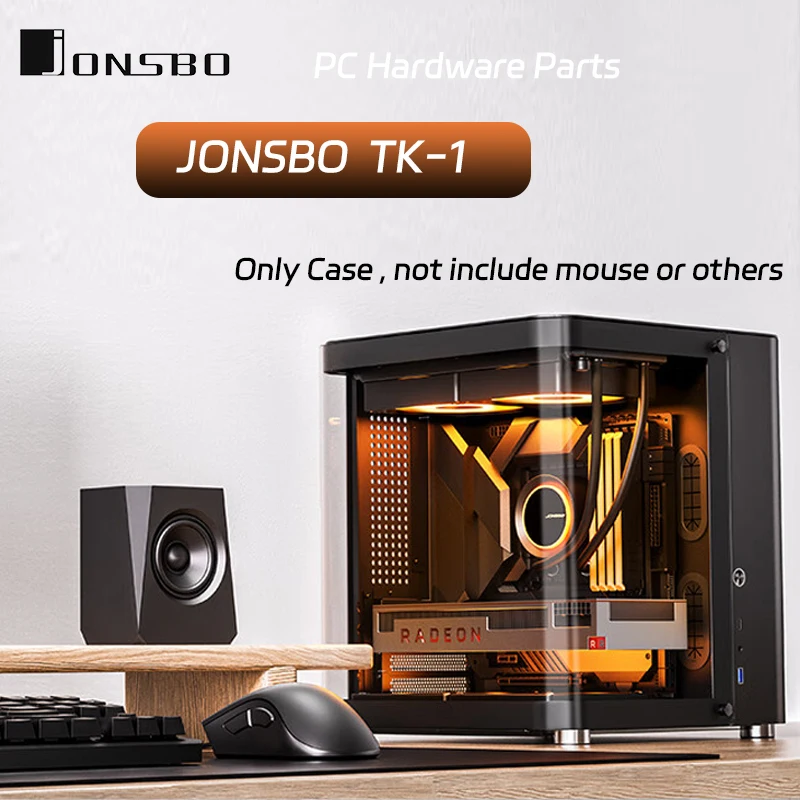 PC Case PC Chassis Computer Chassis Frame JONSBO TK-1 2.0 Ver M-ATX Aluminum Back Plug Water Cooling Motherboard PC Aquarium Case For Gaming