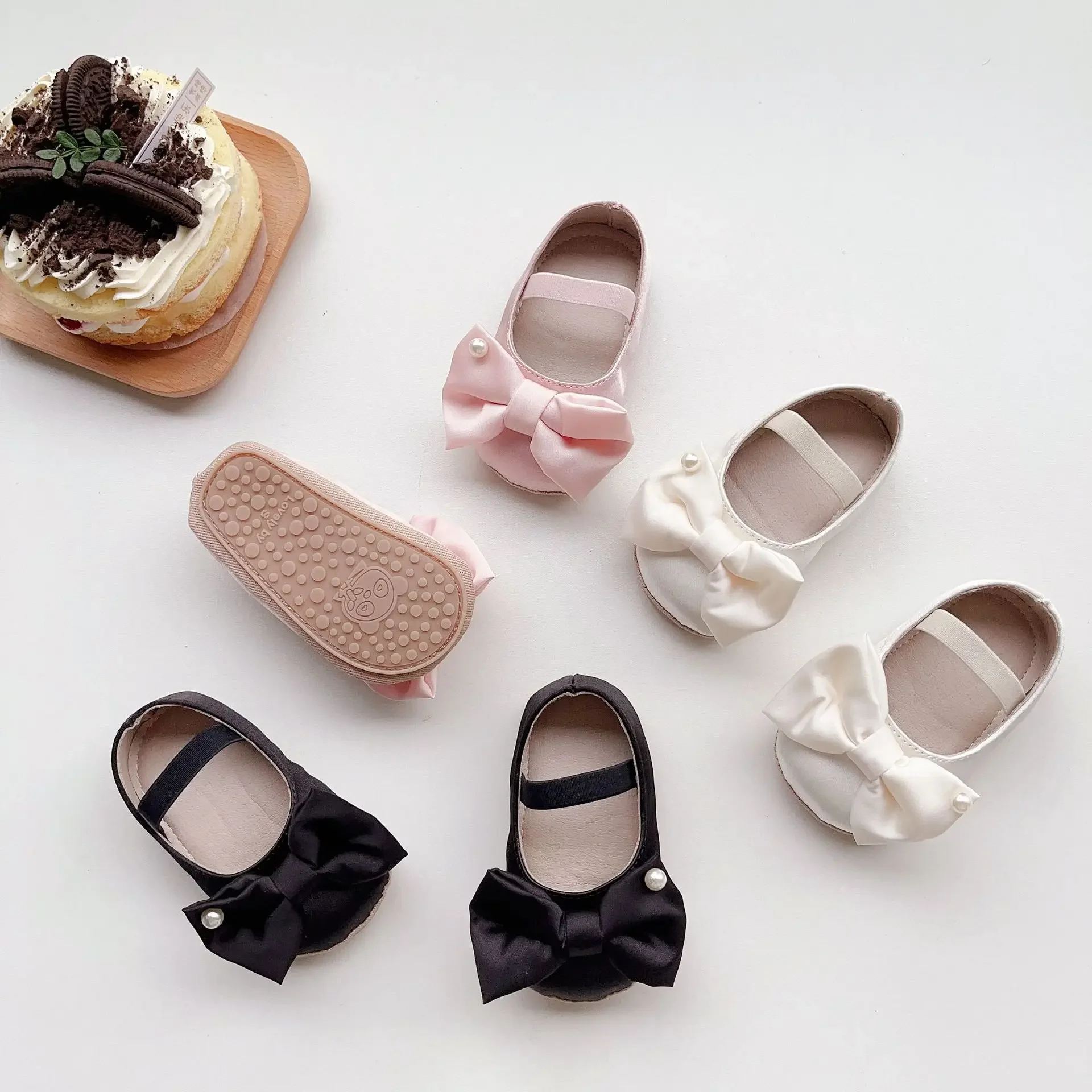 Bardibess Baby Shoes Spring Autumn New Fashion Bow Soft Toe Shoes Baby Girl's Anti-slip Anti-drop Heel Princess