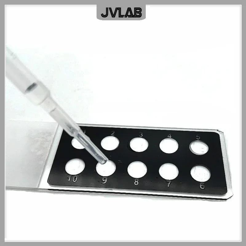 Microscope Slides Immunofluorescence In Situ Hybridization Diagnostic Slide Antigen Porous Slide 10 Well 6mm 1''x3'' 50 / PK