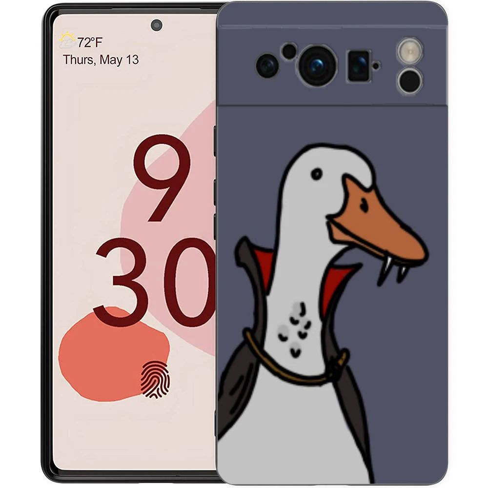 Adorable Goose and Duck-Themed Shockproof Silicone Phone Case Cover
