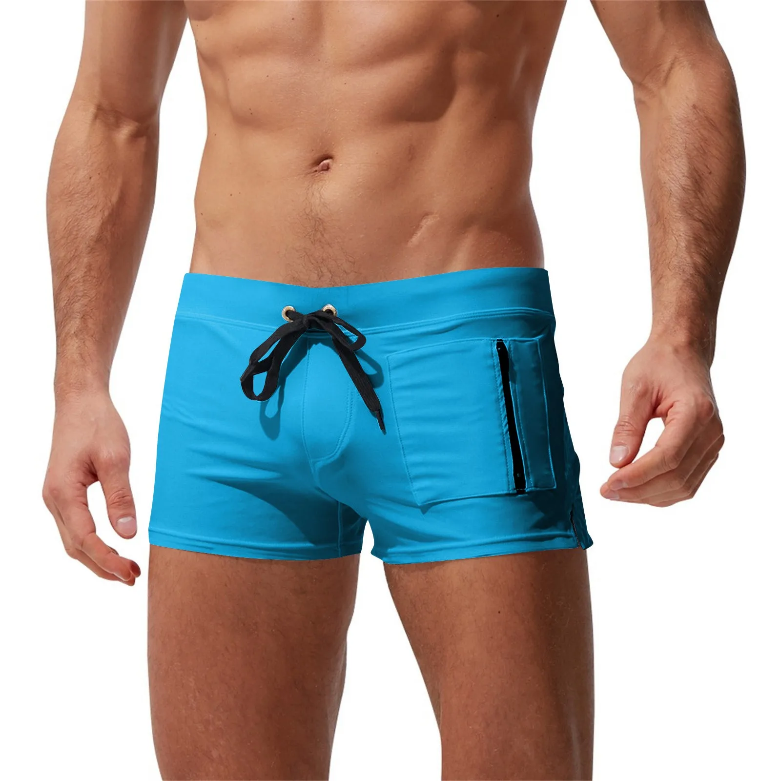 Swim shorts Men Swim Shorts Zipper Pocket Casual Fast Dry Boardshorts Joggers Trunks Summer