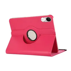Universal 12.1 - Inch 360° Rotating Flip Stand Tablet Case Cover for Xiaomi POCO PAD 12.1 (Rose Red)