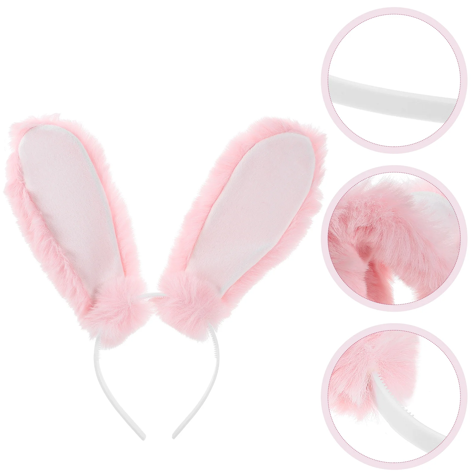 

Headband Rabbit Ears Headwear for Easter Cosplay Prop Hair Pin Headbands Plastic Party Hoops Clip