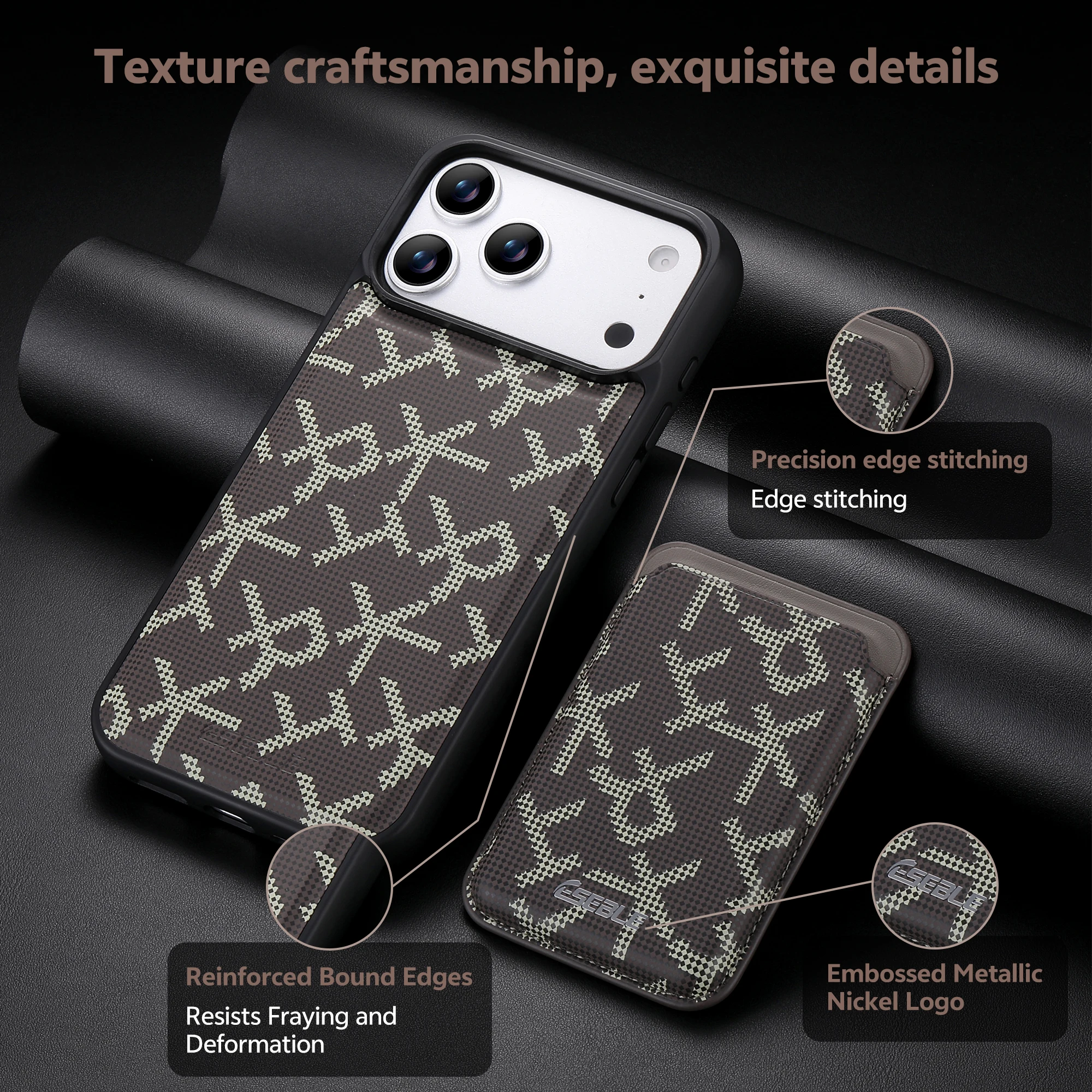 Luxury 2-in-1 Detachable Magnetic Leather Wallet Case with Removable Card Slot and Shockproof Protection