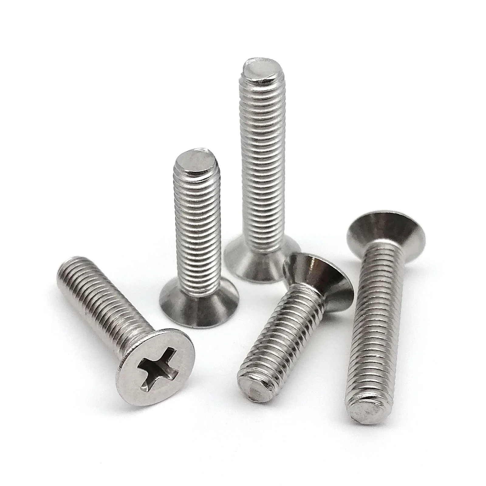 Stainless Steel Screws 5/10/50pcs M1-M8 A2 304 Stainless steel Cross Phillips Flat Countersunk Head