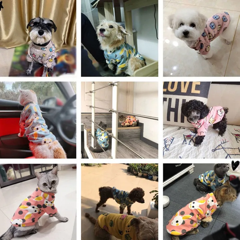 Pet Dog Costume Cute Animal Printed Coat Hoodie Cotton Soft Pullover Puppy Shirt Jacket Sweatshirt Cat Sweater Pets Clothes Vest pet clothes