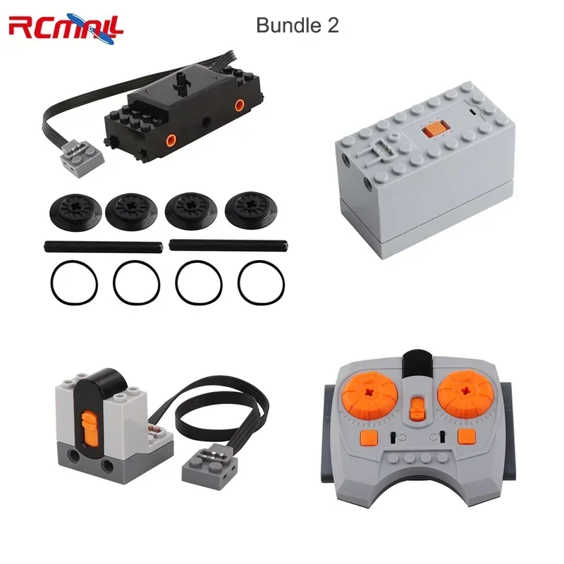 For Power Functions Parts Building Blocks Train Track Motor Battery Box Infrared Speed Remote Control Receiver for Legoeds