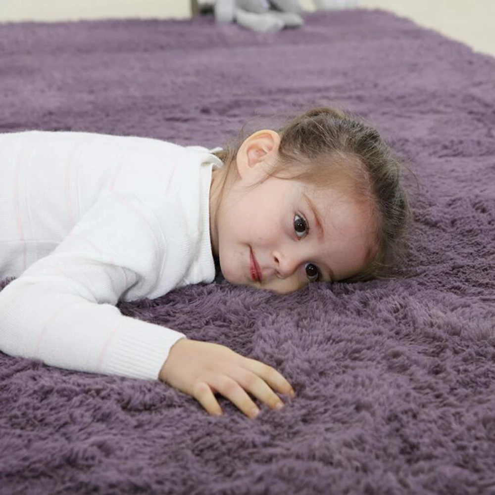 RULDGEE Indoor Alfombra Living Room Bedroom Rectangle Soft Carpet Modern Shaggy Children Anti-Slip Backed Home Decorate Area Rug