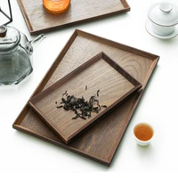 Walnut Tray Rectangular Wooden Tea Tray Mug Tray Afternoon Tea Coffee Storage Tray Solid Wooden Snack Tray 1
