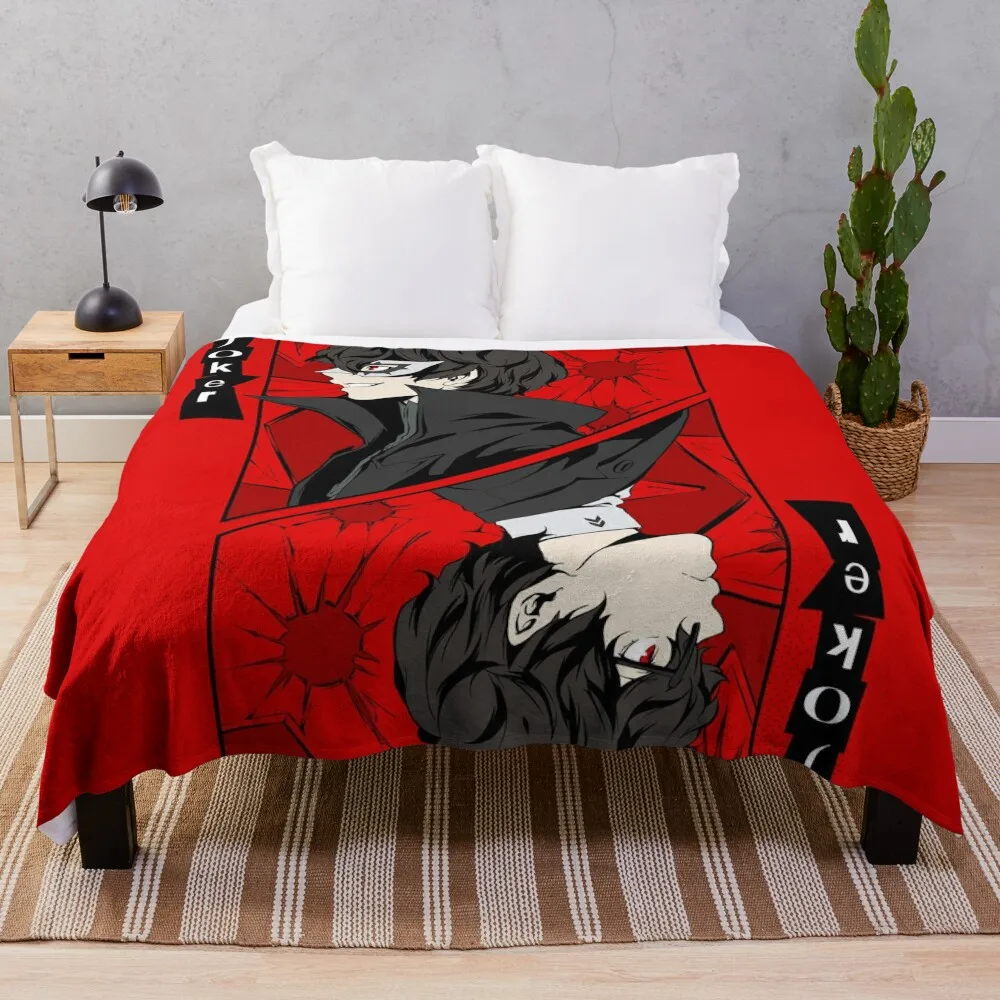 Persona 5 Joker Card Throw Coperta Idee Regalo Di San Valentino Flanella Coperta Coperta Per Bambini
