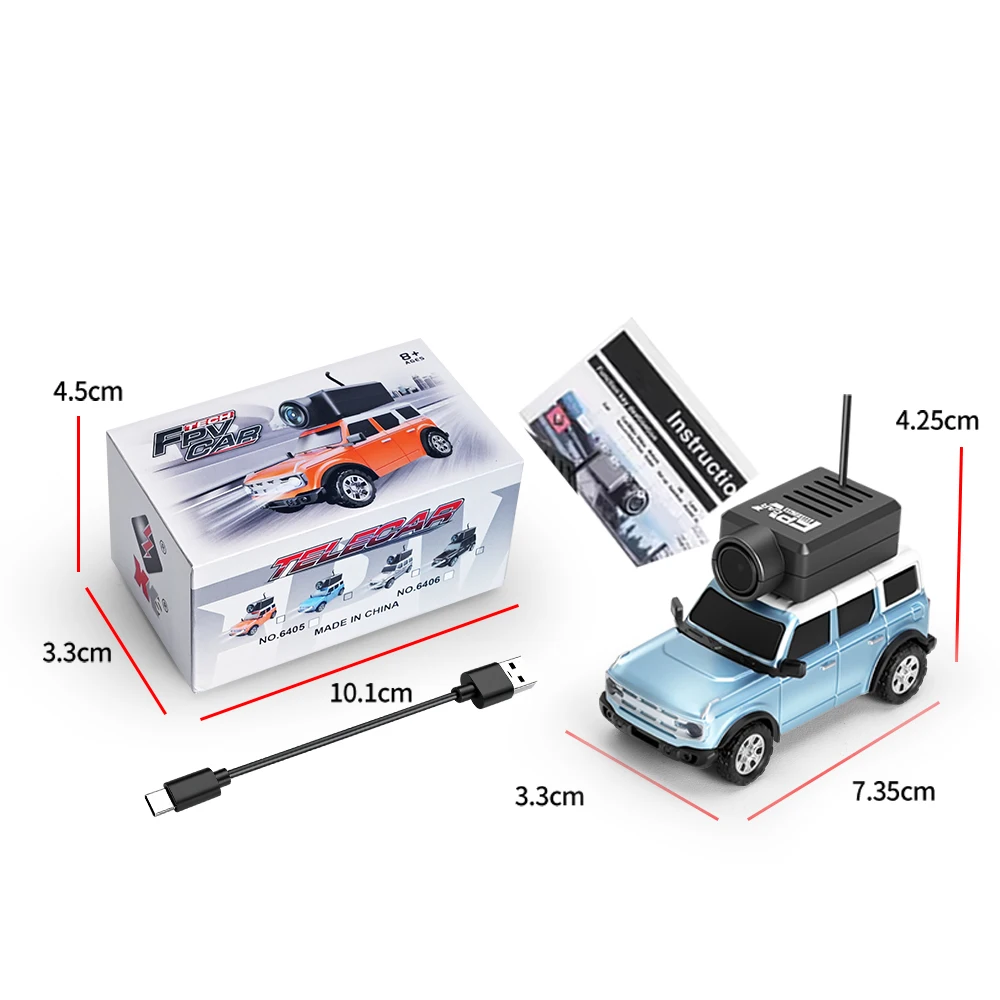 WLtoys RC Cars 1:64 Mini 6405 HD Camera RC Racing Car Toy 120° Wide Angle 2.4G 720P Single Antenna Mobile APP Control Dual