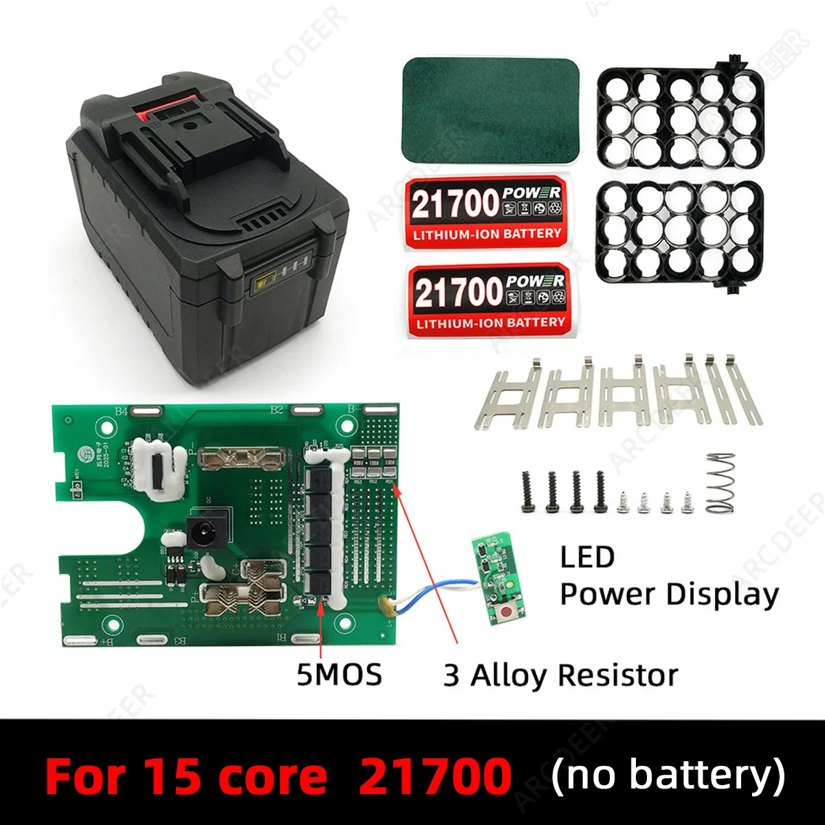 1/2/5 세트 15*21700 18V 21V 전동 공구 액세서리 Makita BMS 박스 ..