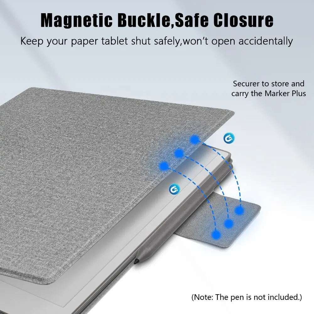 Auto Sleep/Wake 11.8" Magnetic Case with Pen Holder Anti Scratch Tablet Protective Cover Colorful for reMarkable Paper Pro 2024