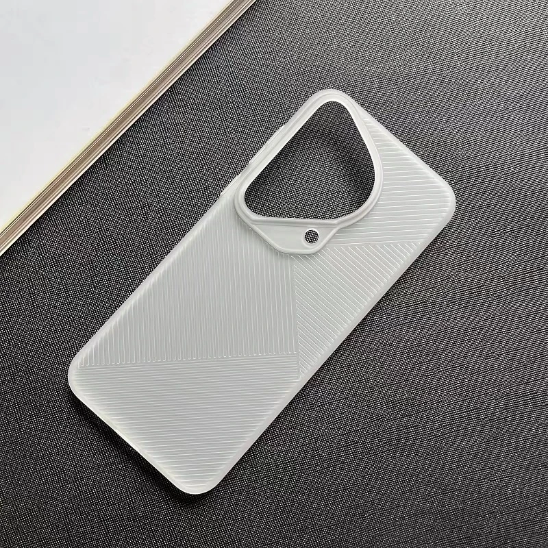 Geometric Matte Clear Stripe Slim Phone Case - Simple & Stylish Bumper