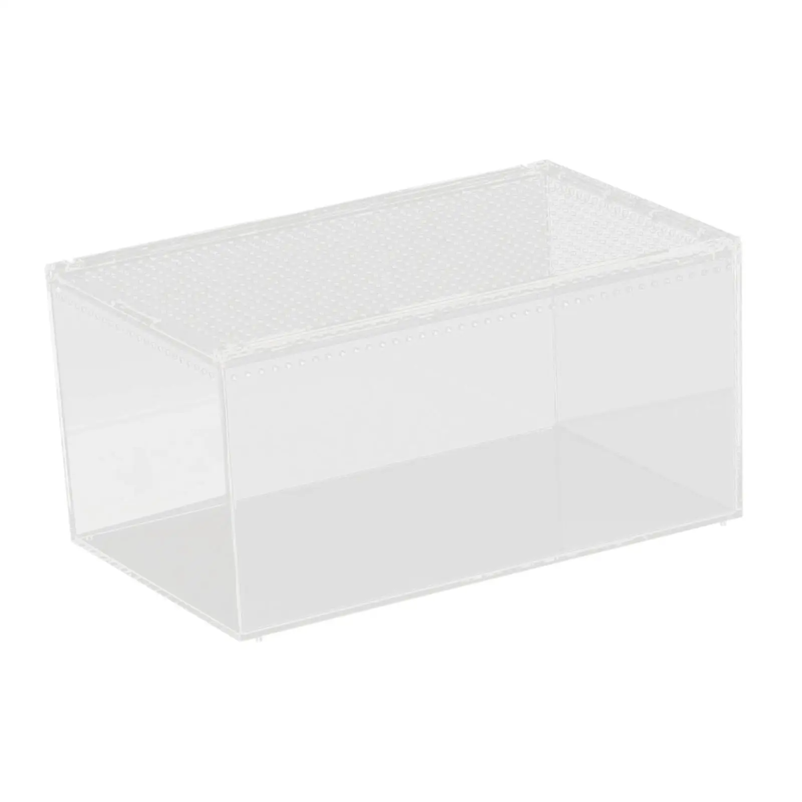 Reptile Terrarium Fish Tank Tarantula Enclosure Ventilation Reptile Habitat Container for Frog Snakes Terrapin Lizards Crayfish