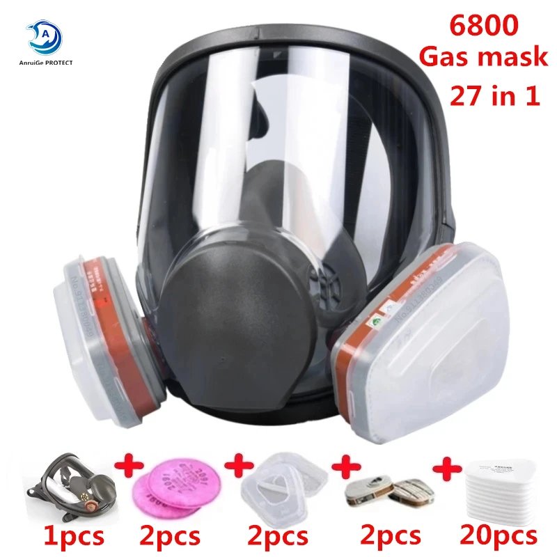 Respiratore Antiappannamento Integrale, Maschera Antigas, Rivestimento Industriale, Spruzzatura, Filtro Di Sicurezza, Protezione Formaldeide, 6800