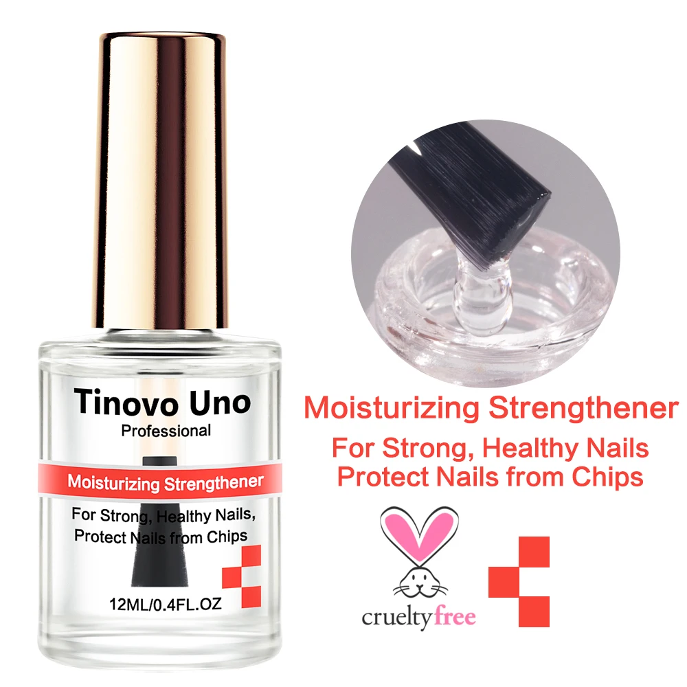 Tinovo Uno Moisturizing Nail Strengthener For Strong Healthy Nails No Chips Manicure Natural Dry Nail Polish Treatment Lacquer 2
